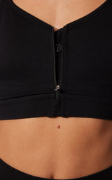 Seamless Darcy Zipper Front Bra Top w/ Keyhole & Adjustable Straps 2 Pack - 90 Degree by Reflex