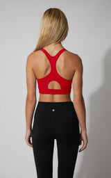 Seamless Darcy Zipper Front Bra Top w/ Keyhole & Adjustable Straps 2 Pack - 90 Degree by Reflex