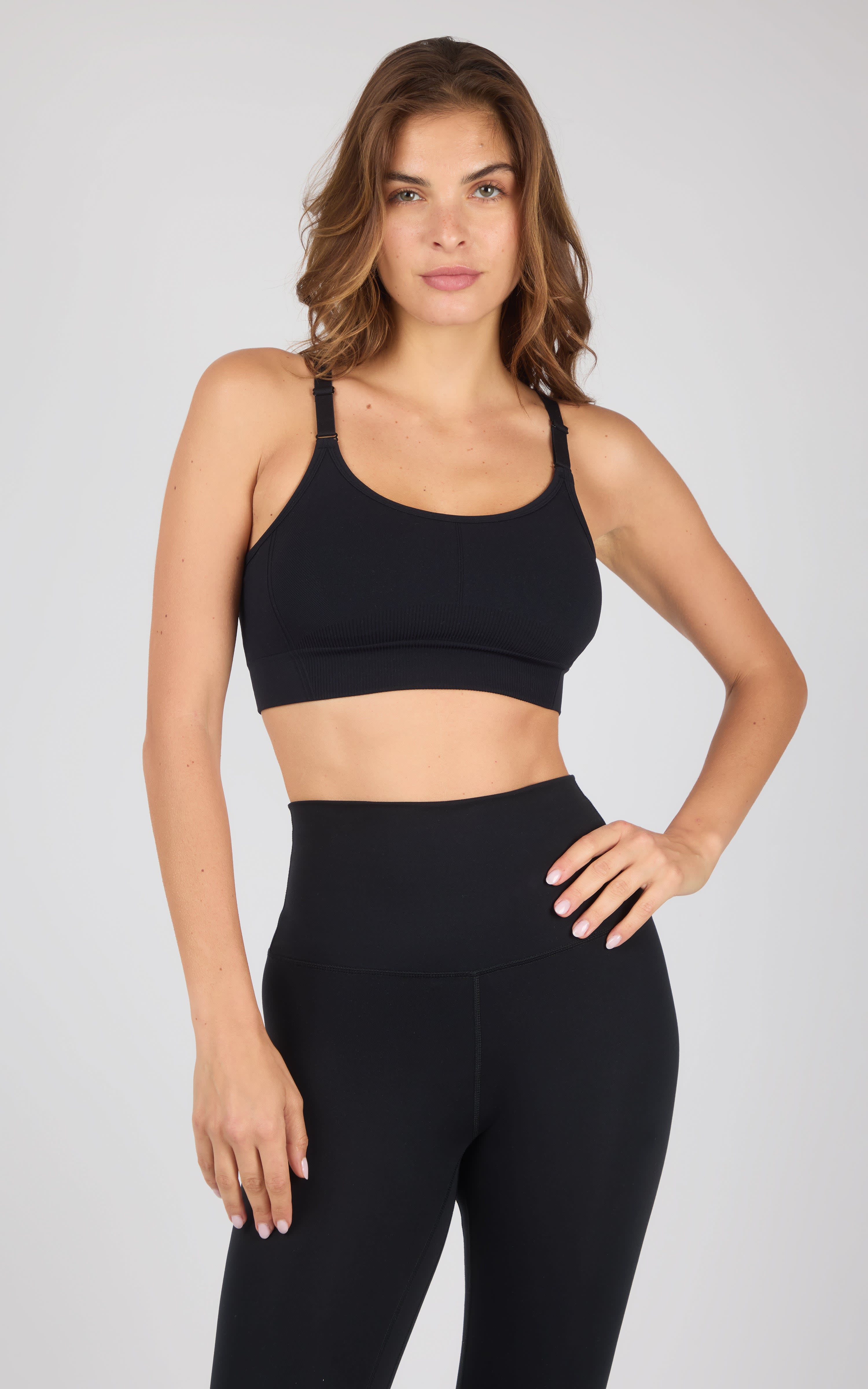 2PK Stone Wash Seamless Ribbed Maelis Bra