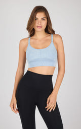 2PK Stone Wash Seamless Ribbed Maelis Bra