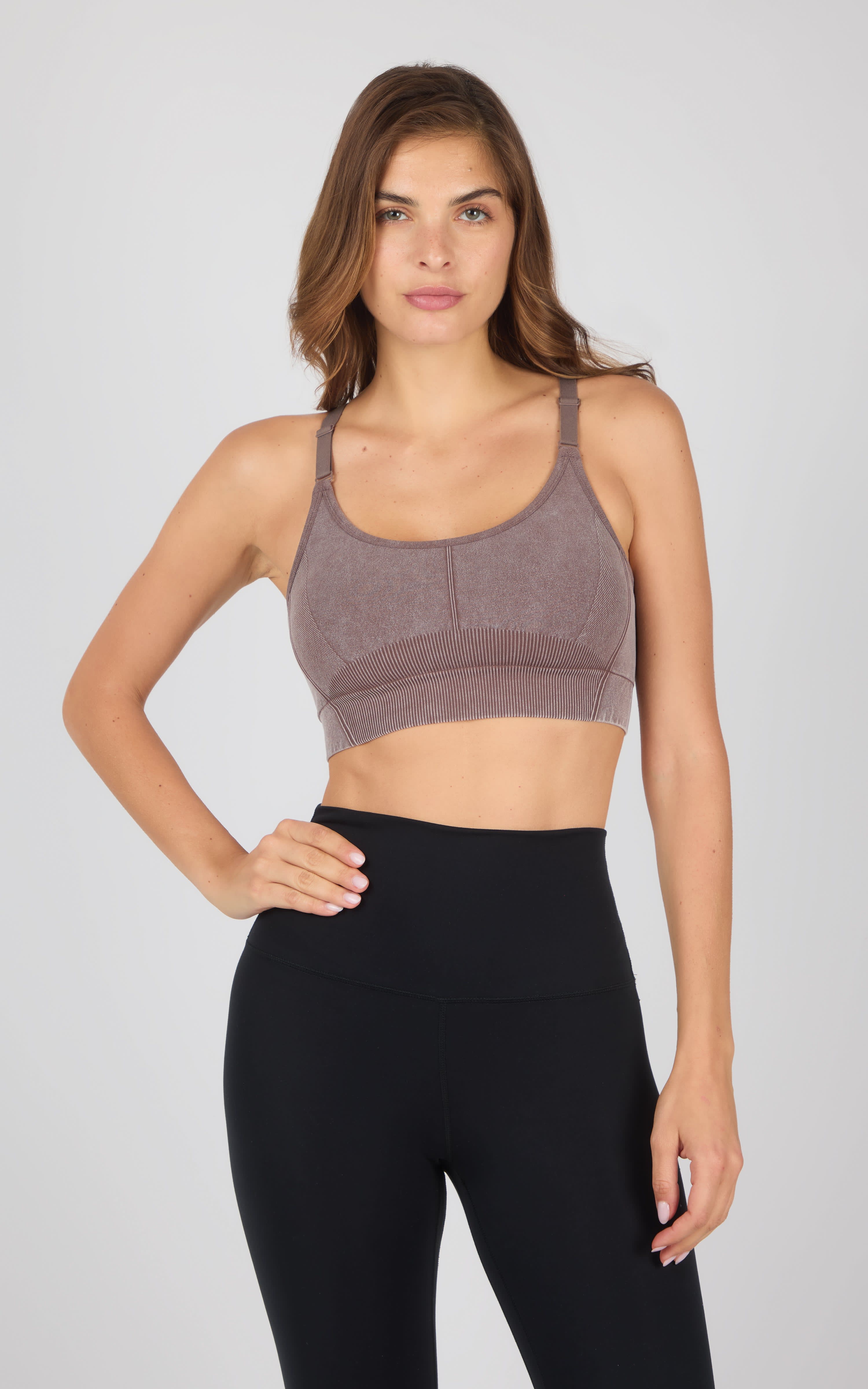 2PK Stone Wash Seamless Ribbed Maelis Bra