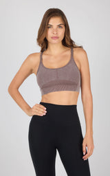 2PK Stone Wash Seamless Ribbed Maelis Bra