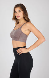 2PK Stone Wash Seamless Ribbed Maelis Bra