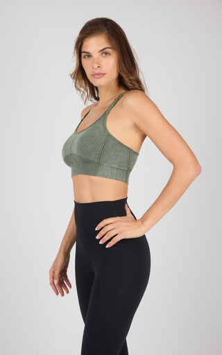 2PK Stone Wash Seamless Ribbed Maelis Bra