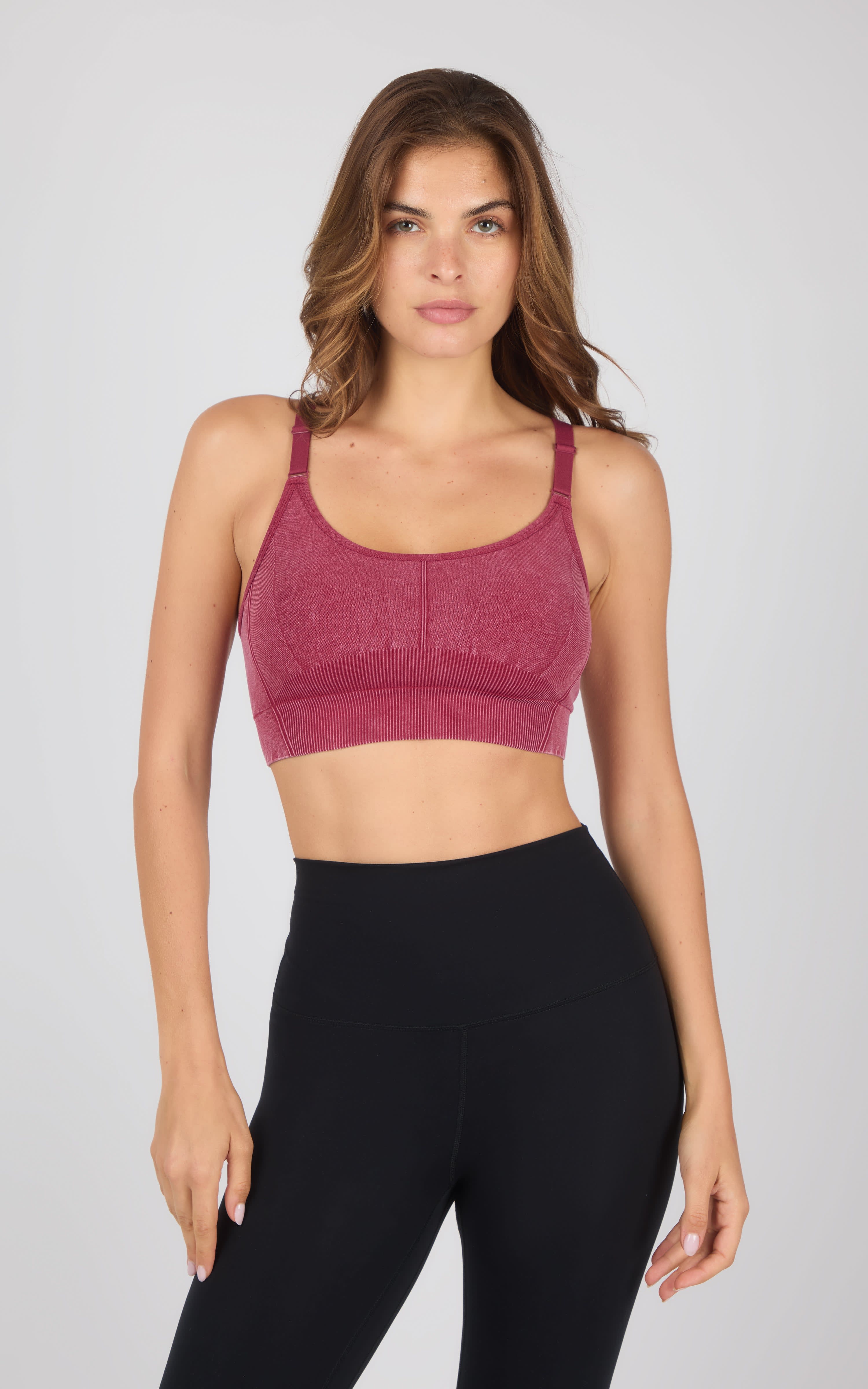 2PK Stone Wash Seamless Ribbed Maelis Bra