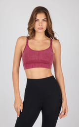 2PK Stone Wash Seamless Ribbed Maelis Bra