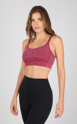 2PK Stone Wash Seamless Ribbed Maelis Bra