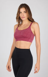 2PK Stone Wash Seamless Ribbed Maelis Bra