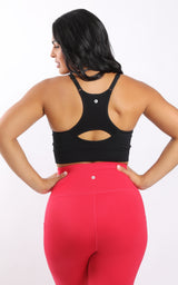 Plus Seamless Racerback Sports Bra with Keyhole - 90 Degree by Reflex