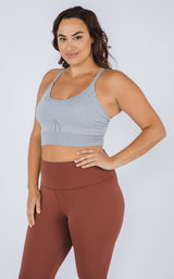 Plus Seamless Racerback Sports Bra with Keyhole - 90 Degree by Reflex