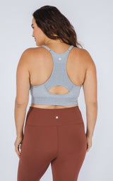 Plus Seamless Racerback Sports Bra with Keyhole - 90 Degree by Reflex