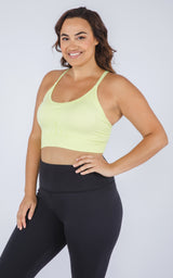 Plus Seamless Racerback Sports Bra with Keyhole - 90 Degree by Reflex