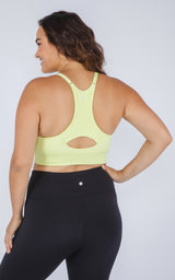 Plus Seamless Racerback Sports Bra with Keyhole - 90 Degree by Reflex