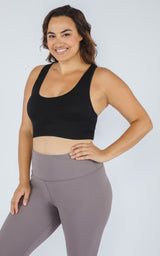 Plus Seamless Crisscross Back Sports Bra - 90 Degree by Reflex