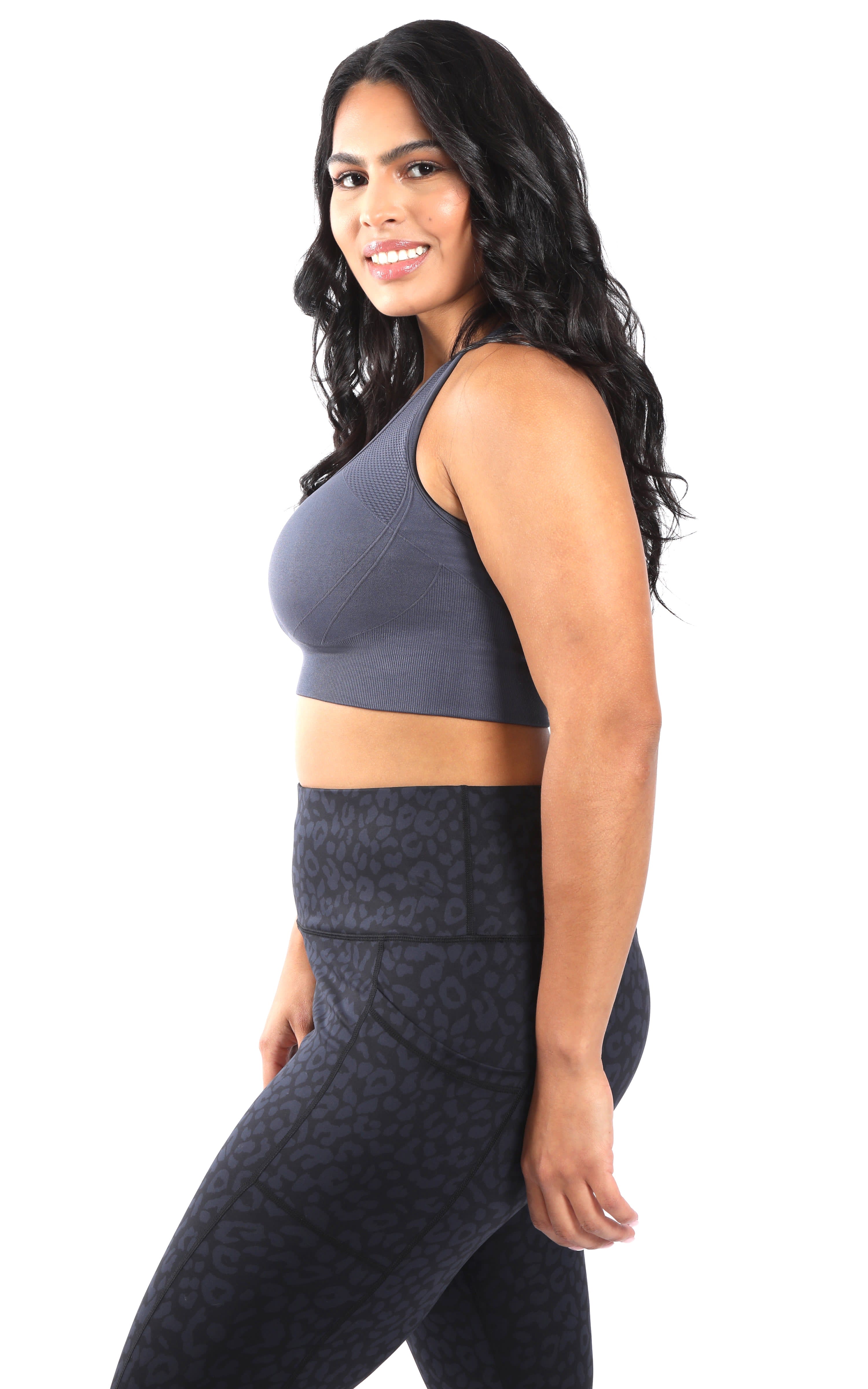Plus Seamless Crisscross Back Sports Bra - 90 Degree by Reflex