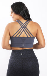 Plus Seamless Crisscross Back Sports Bra - 90 Degree by Reflex
