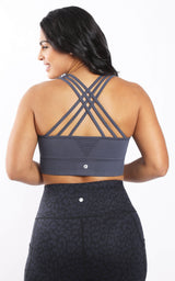 Plus Seamless Crisscross Back Sports Bra - 90 Degree by Reflex