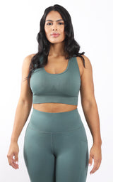 Plus Seamless Crisscross Back Sports Bra - 90 Degree by Reflex
