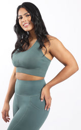 Plus Seamless Crisscross Back Sports Bra - 90 Degree by Reflex