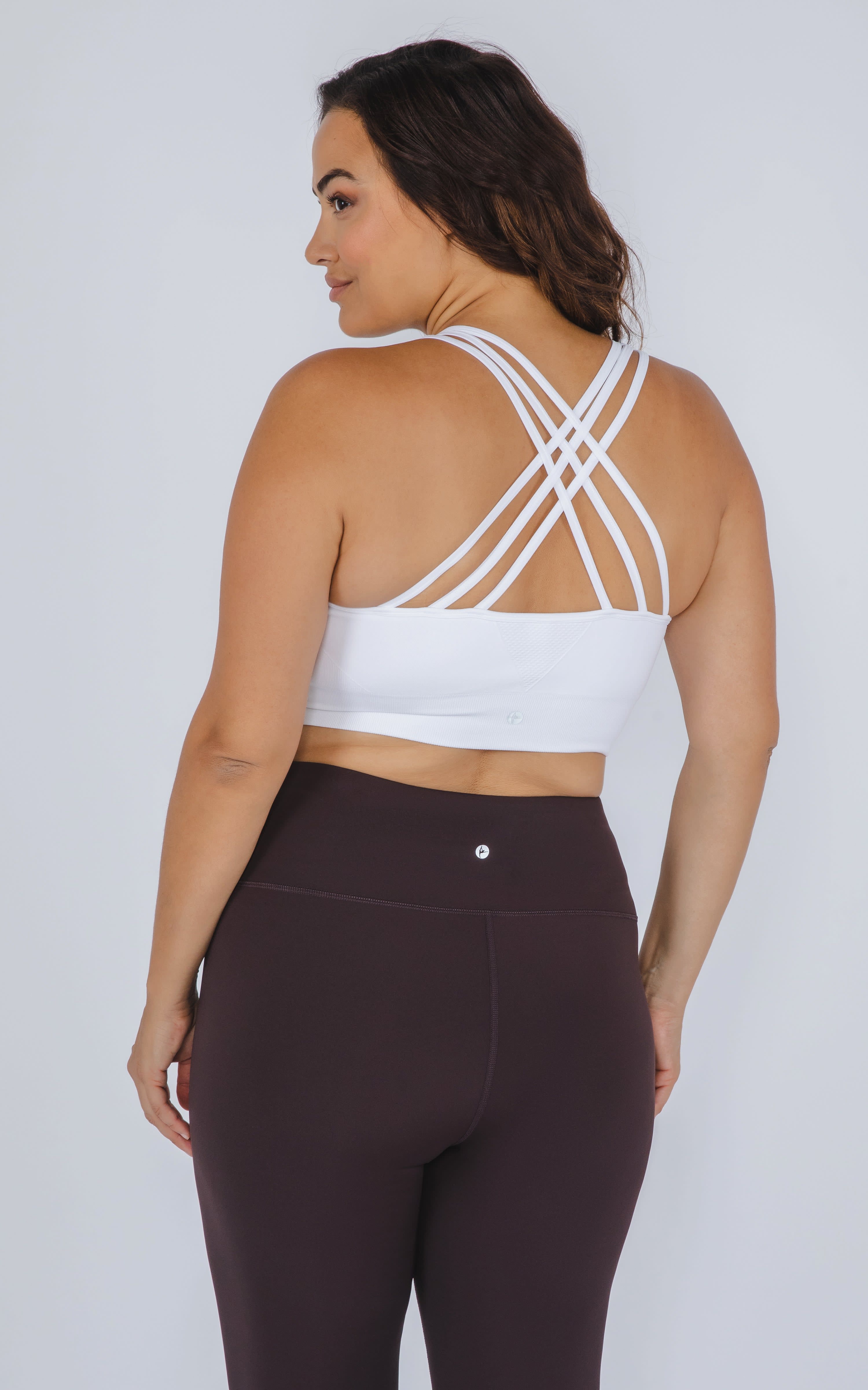 Plus Seamless Crisscross Back Sports Bra - 90 Degree by Reflex