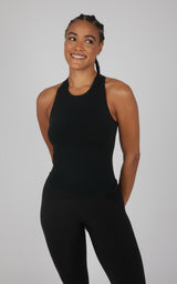 2 PK Seamless Racerback Tank Top with Built in Bra