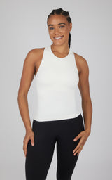2 PK Seamless Racerback Tank Top with Built in Bra - 90 Degree by Reflex