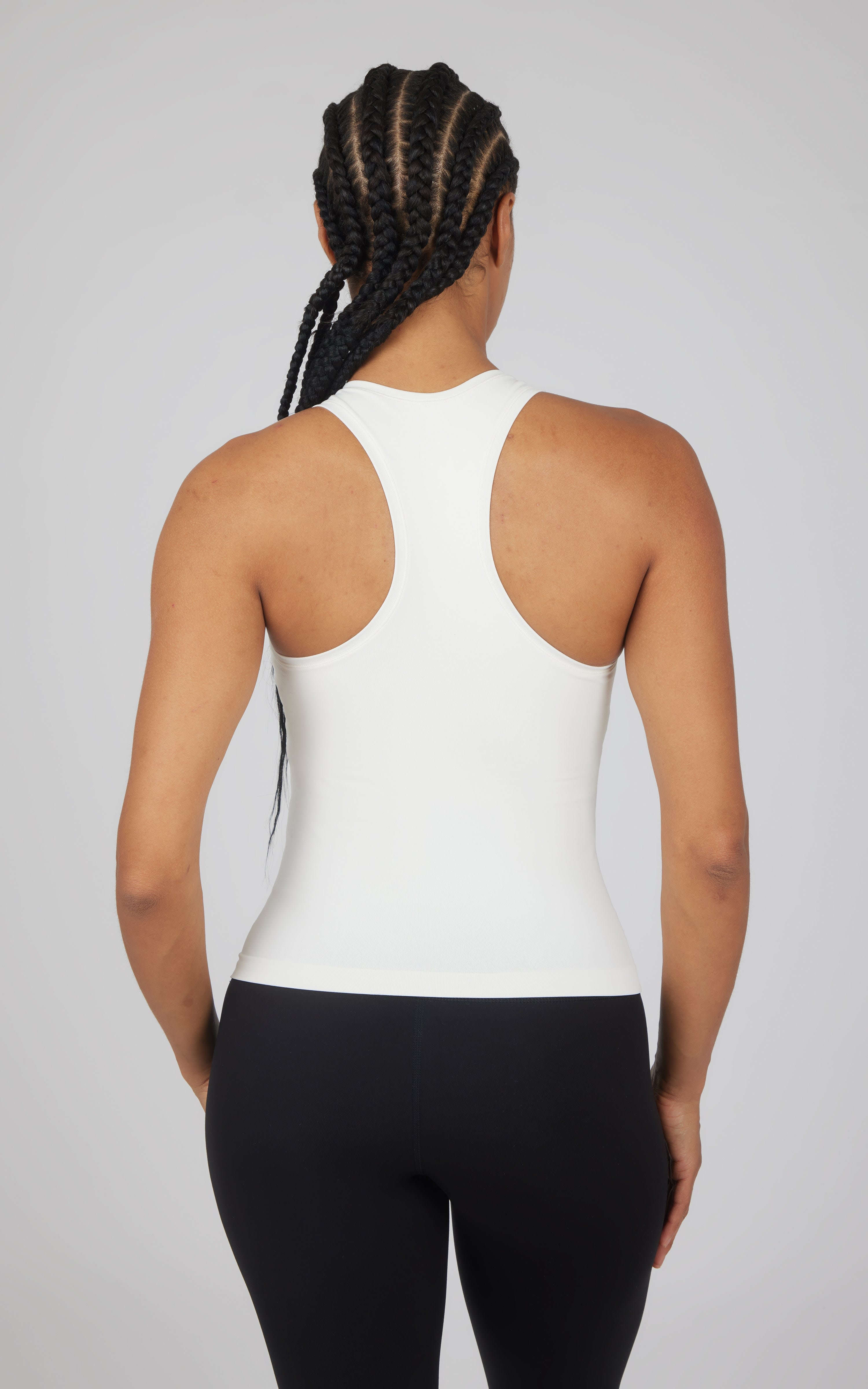 2 PK Seamless Racerback Tank Top with Built in Bra