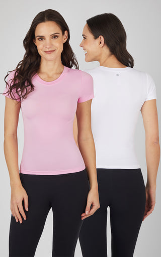 2 Pack Seamless Miranda Fitted Crew Neck Tee