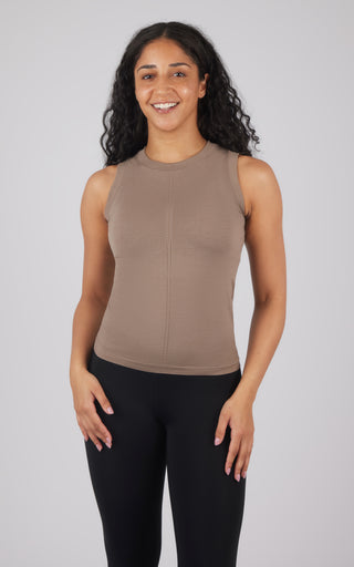 2 Pack Seamless Bridgett Slim Fit High Neck Tank