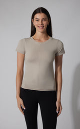 2 PK Seamless Bridgett Short Sleeve Full Length Tee