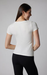 2 PK Seamless Bridgett Short Sleeve Full Length Tee - 90 Degree by Reflex
