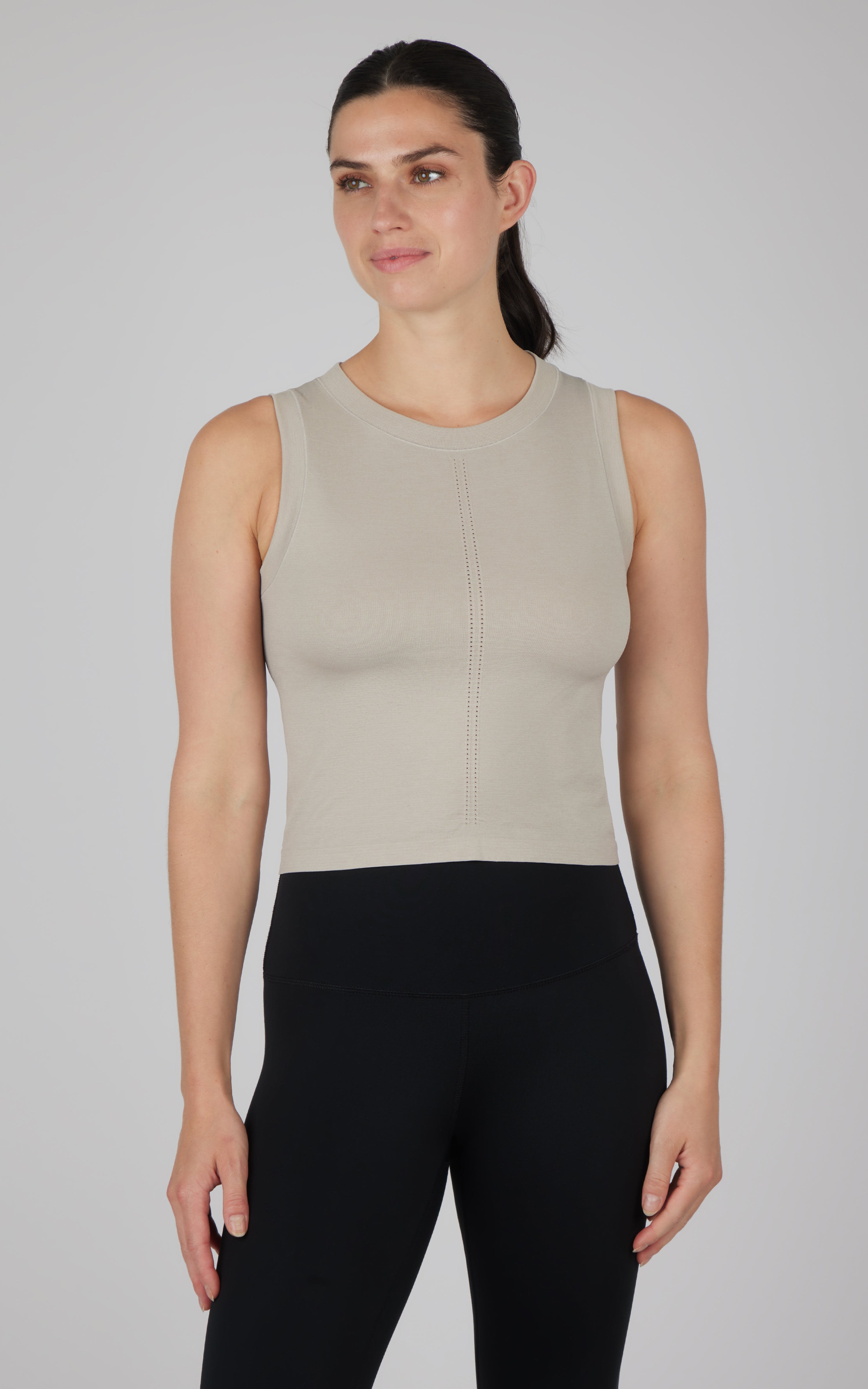 Seamless Slim Fit High Neck Tank - 90 Degree by Reflex
