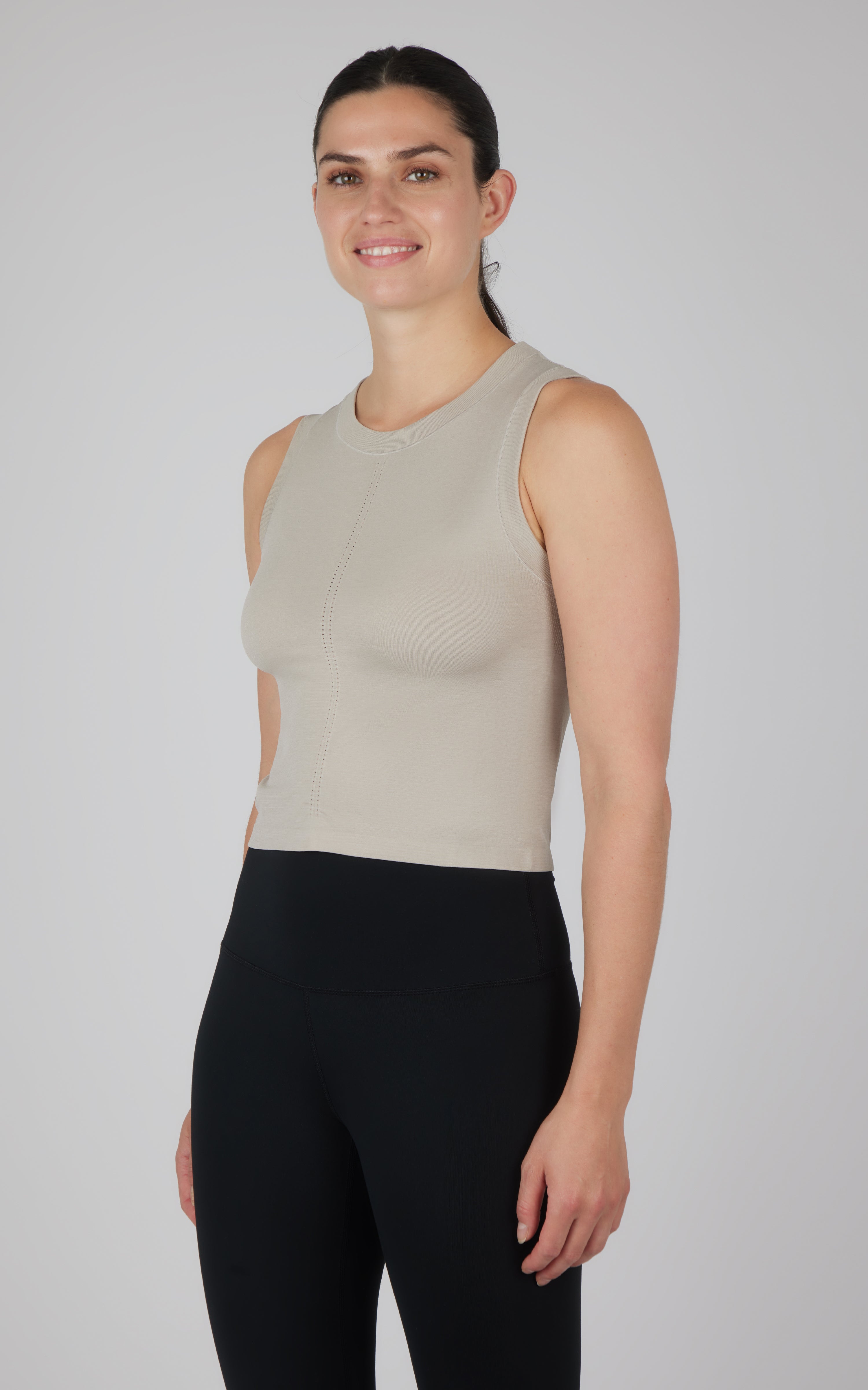 Seamless Slim Fit High Neck Tank - 90 Degree by Reflex