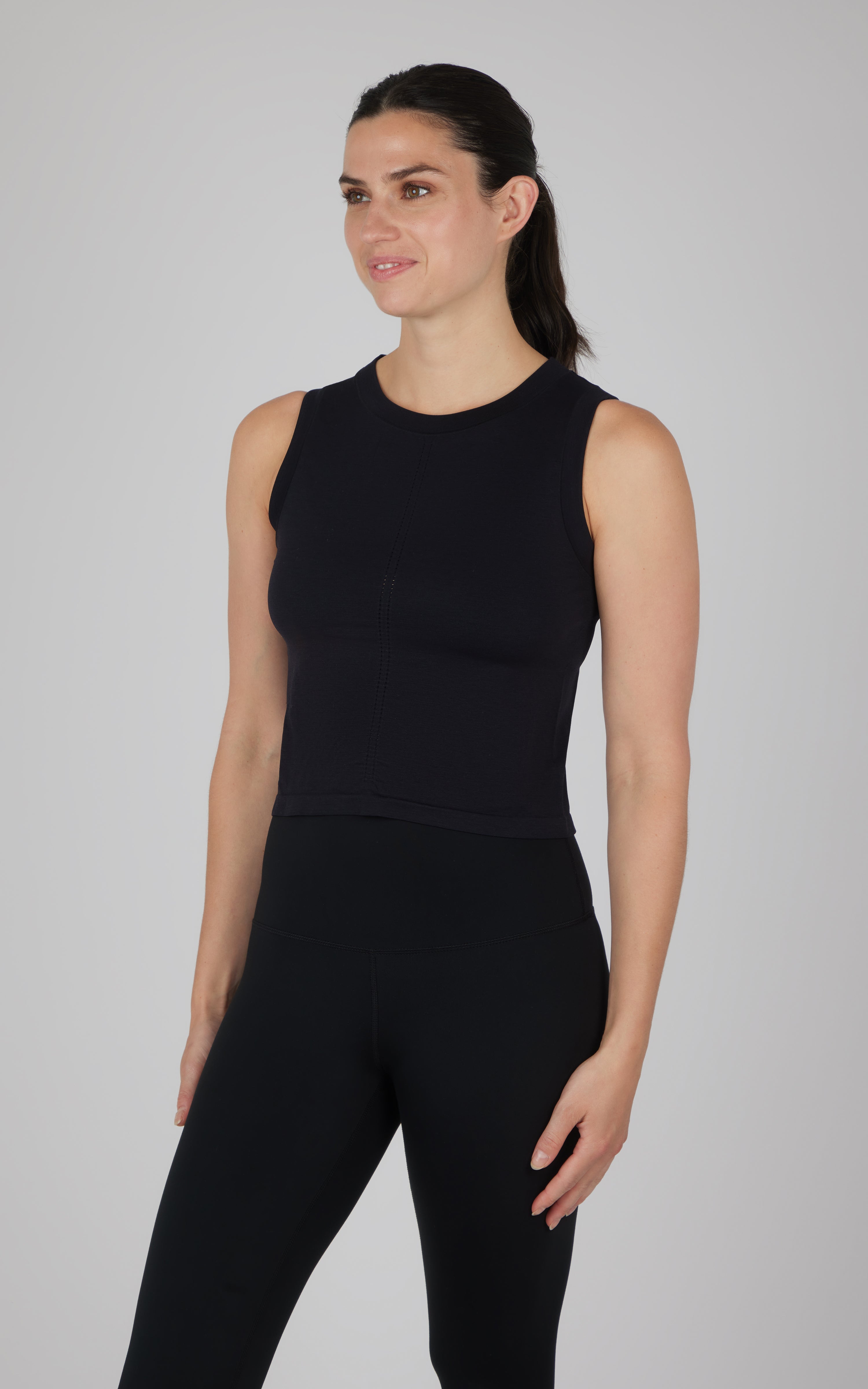 Seamless Slim Fit High Neck Tank - 90 Degree by Reflex