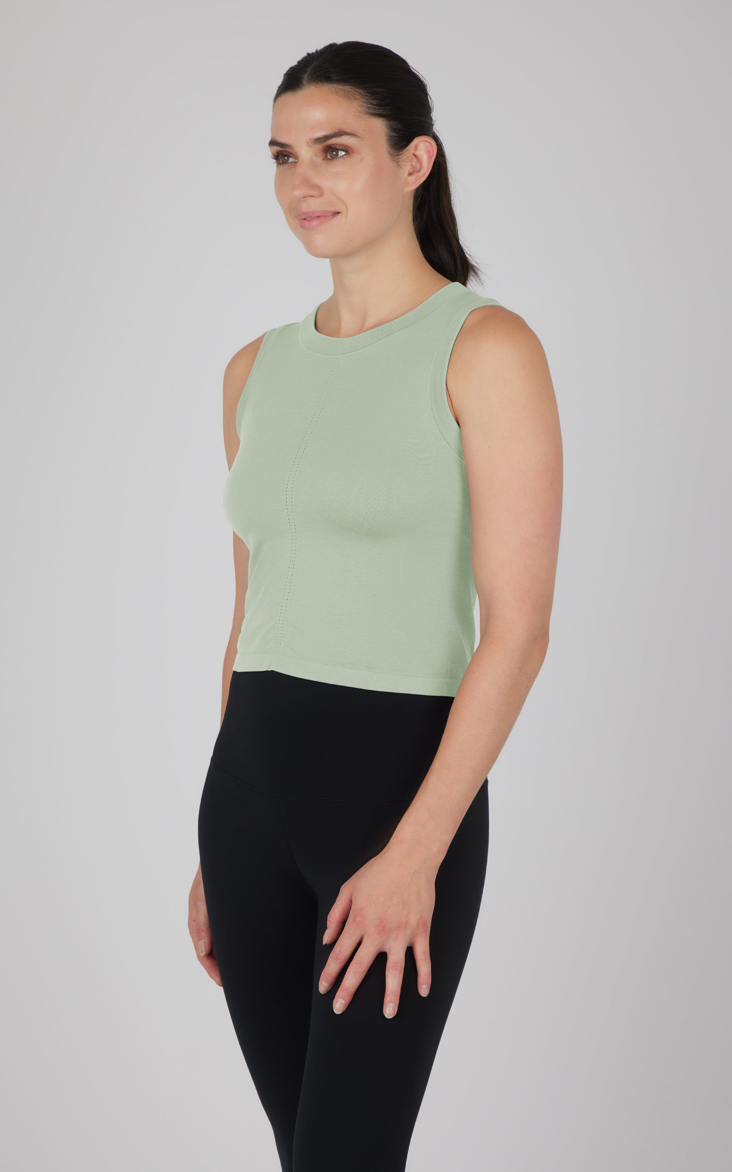 Seamless Slim Fit High Neck Tank