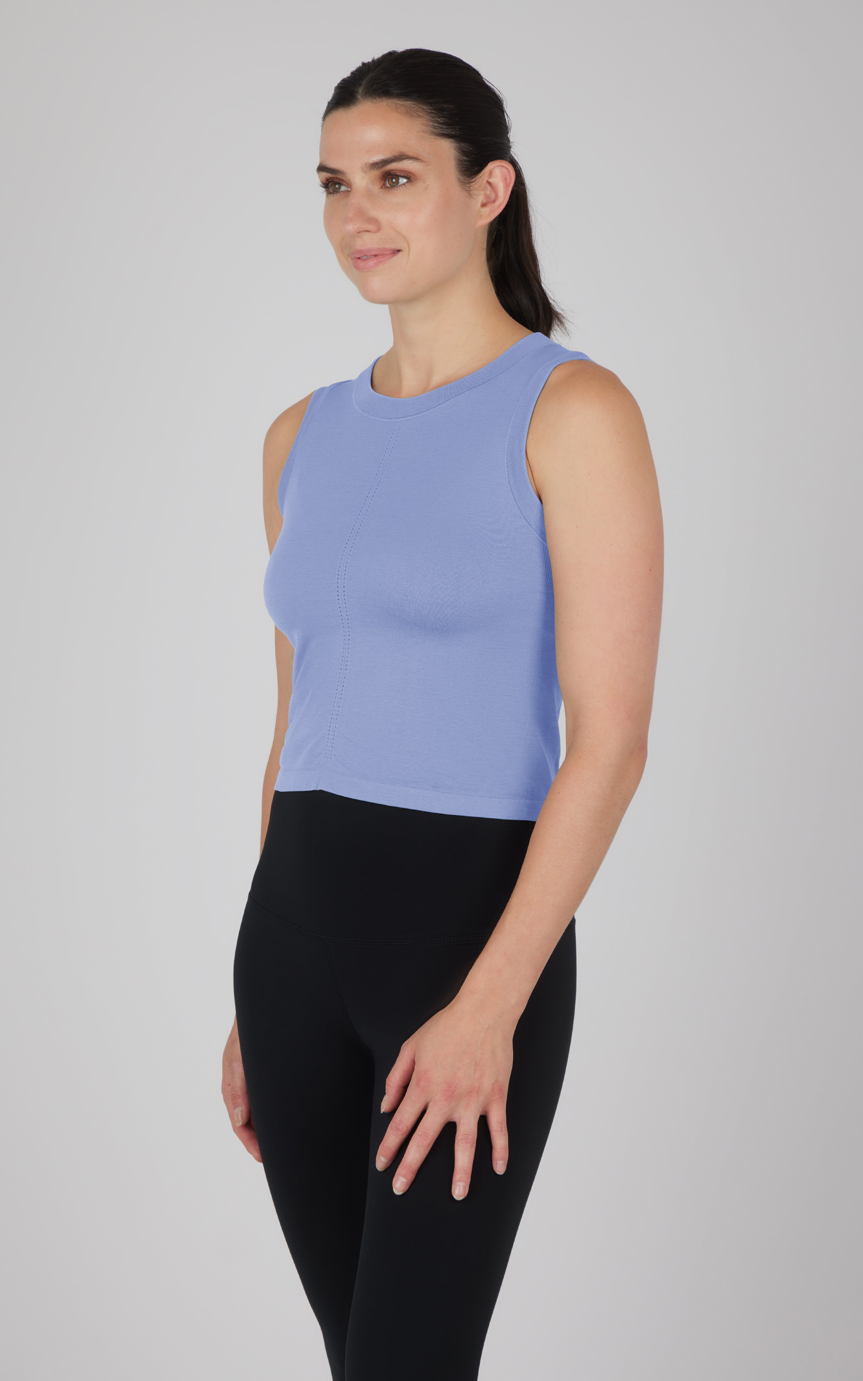 Seamless Slim Fit High Neck Tank