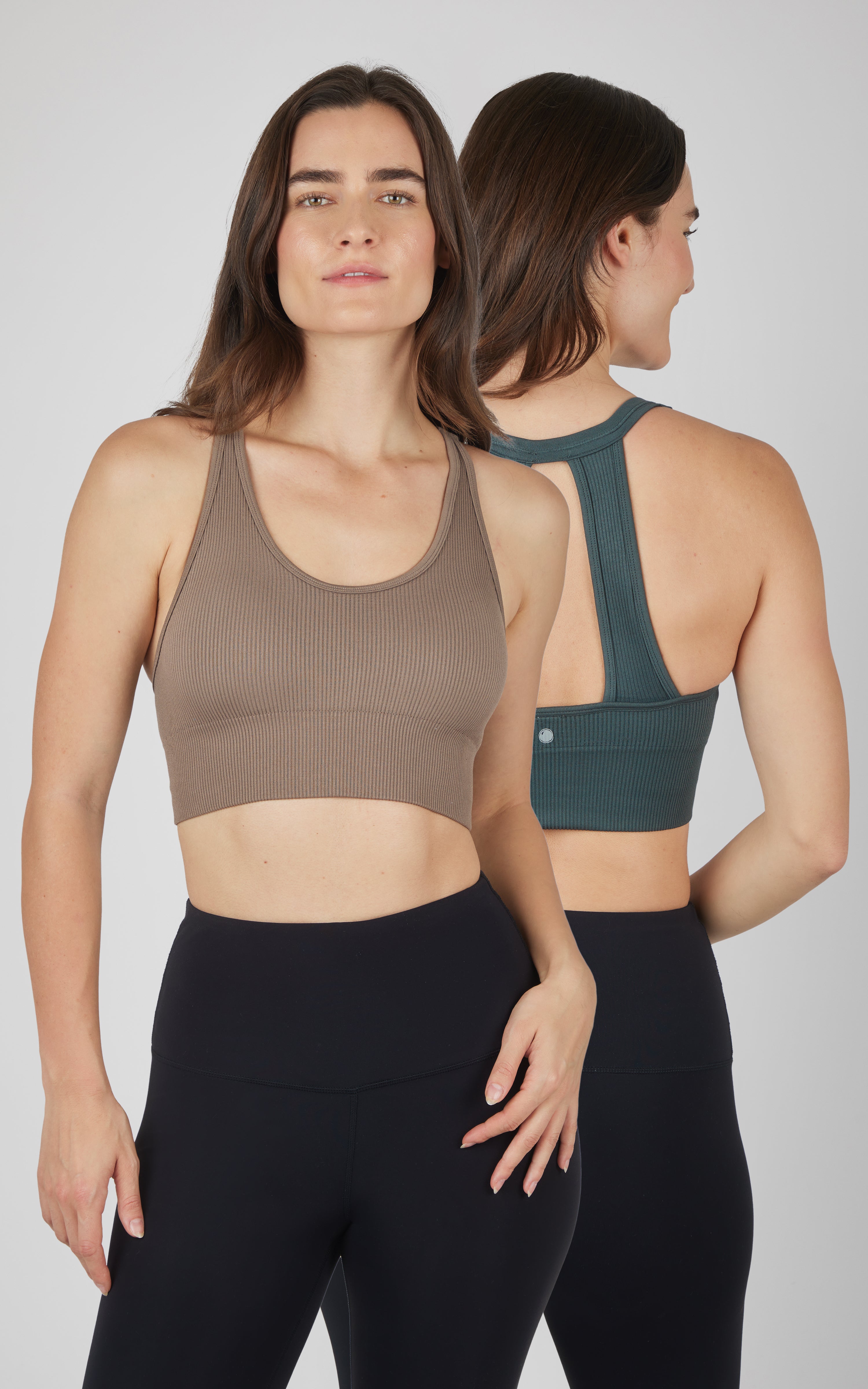 2 PK Ribbed Bralette - Our Earthy Story - 90 Degree by Reflex