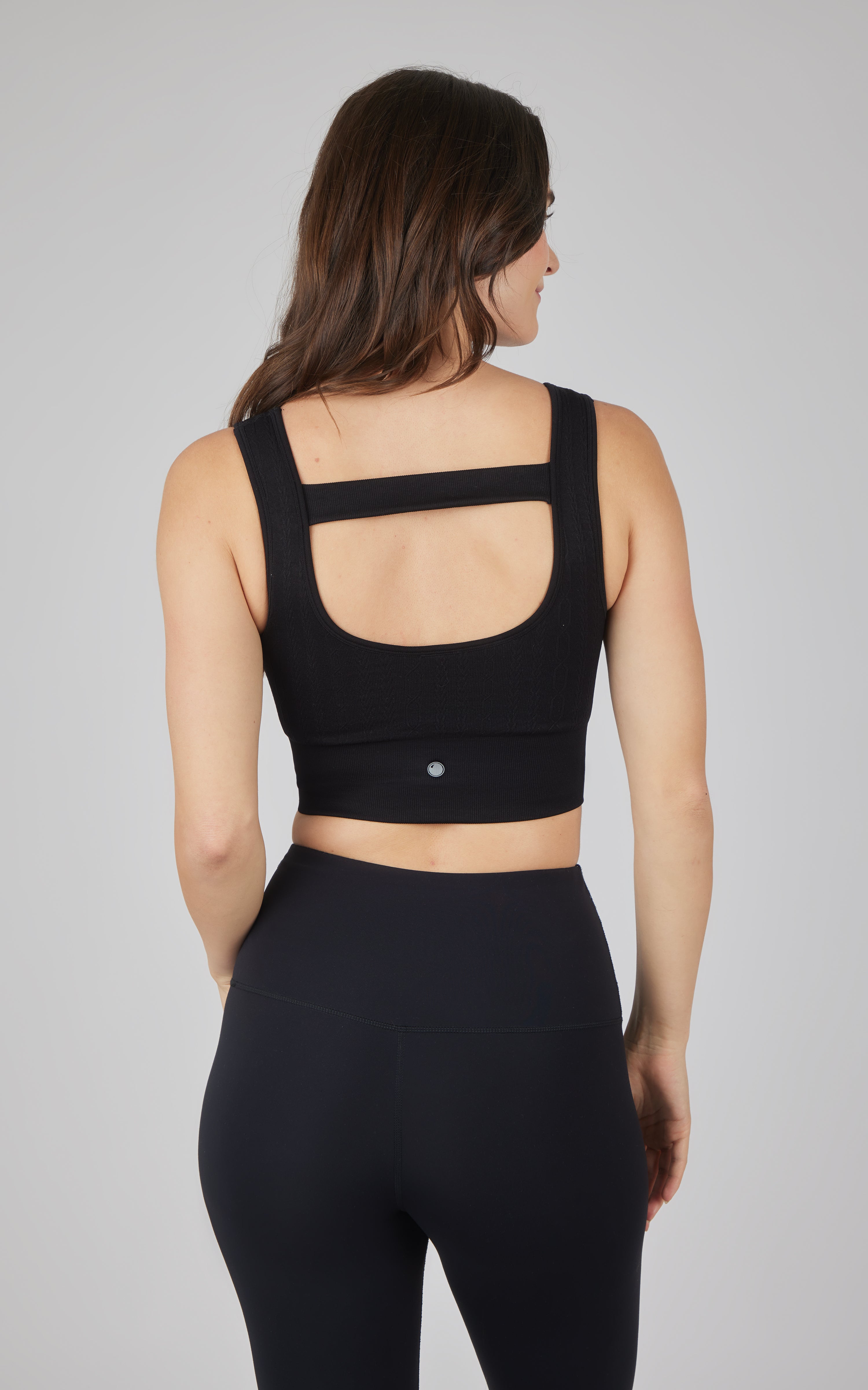 2 PK Seamless Cable Knit Texture Bra Top