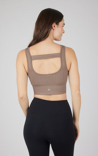 2 PK Seamless Cable Knit Texture Bra Top