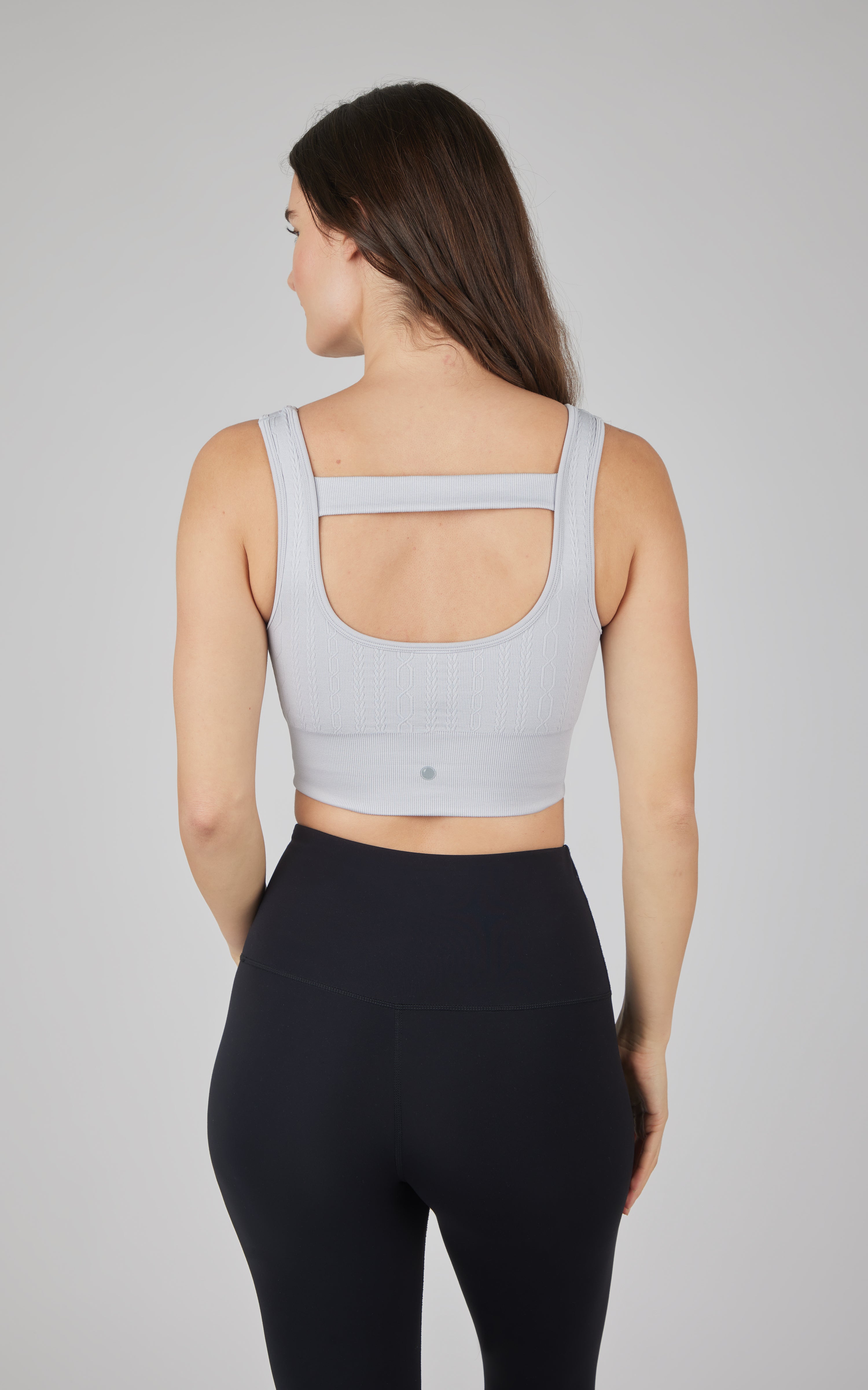 2 PK Seamless Cable Knit Texture Bra Top