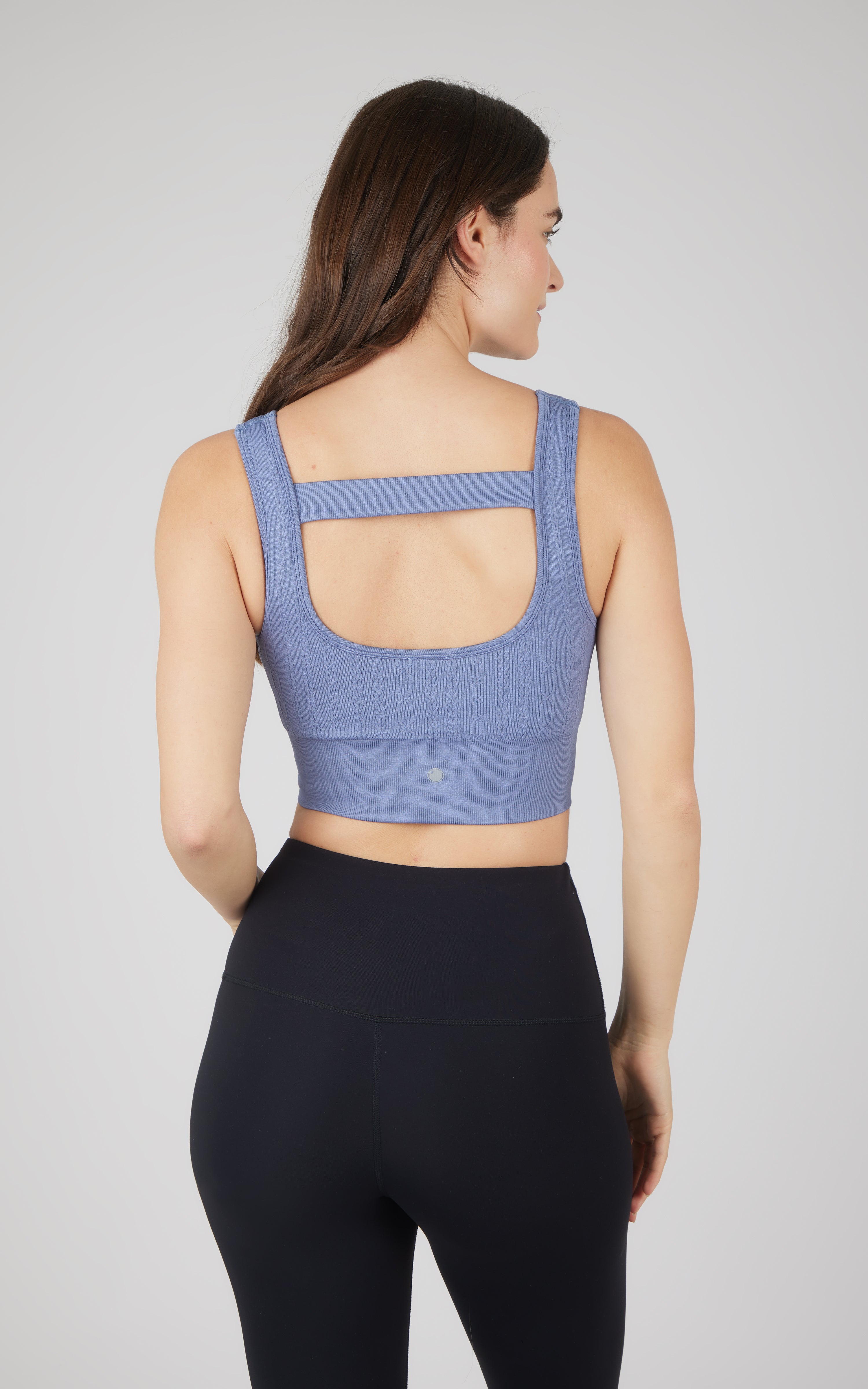 2 PK Seamless Cable Knit Texture Bra Top