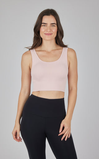2 PK Seamless Cable Knit Texture Bra Top - 90 Degree by Reflex