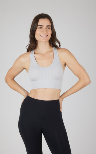 2 PK Seamless Cable Knit Racerback Bra Top