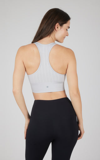 2 PK Seamless Cable Knit Racerback Bra Top