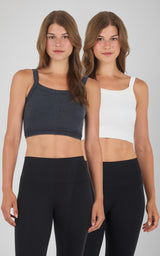 Stone Wash & Classic Seamless Anette Bra Tank 2 PK - 90 Degree by Reflex
