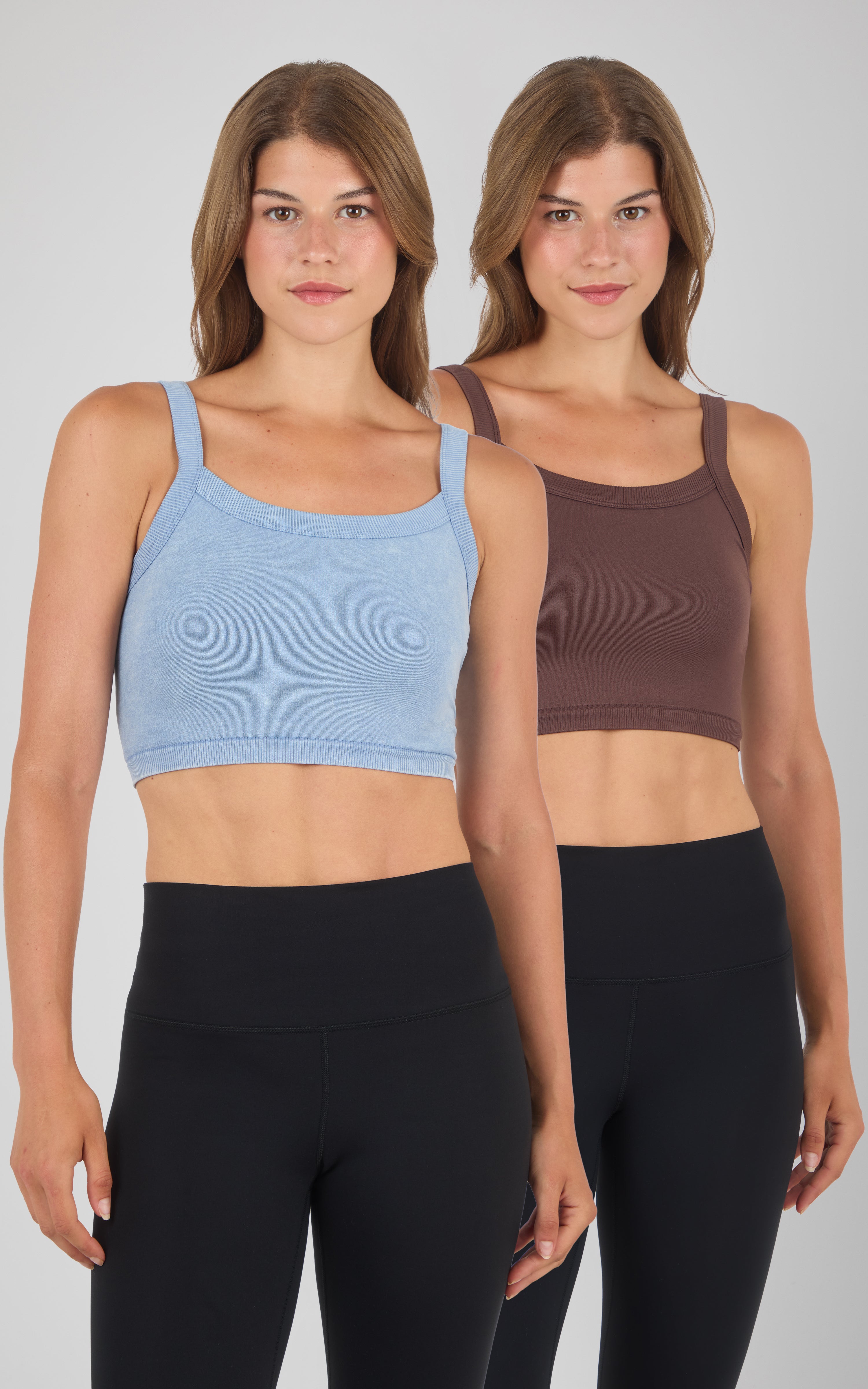 Stone Wash & Classic Seamless Anette Bra Tank 2 PK - 90 Degree by Reflex