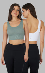 2 PK Textured Seamless Scooped Neck Bra - 90 Degree by Reflex