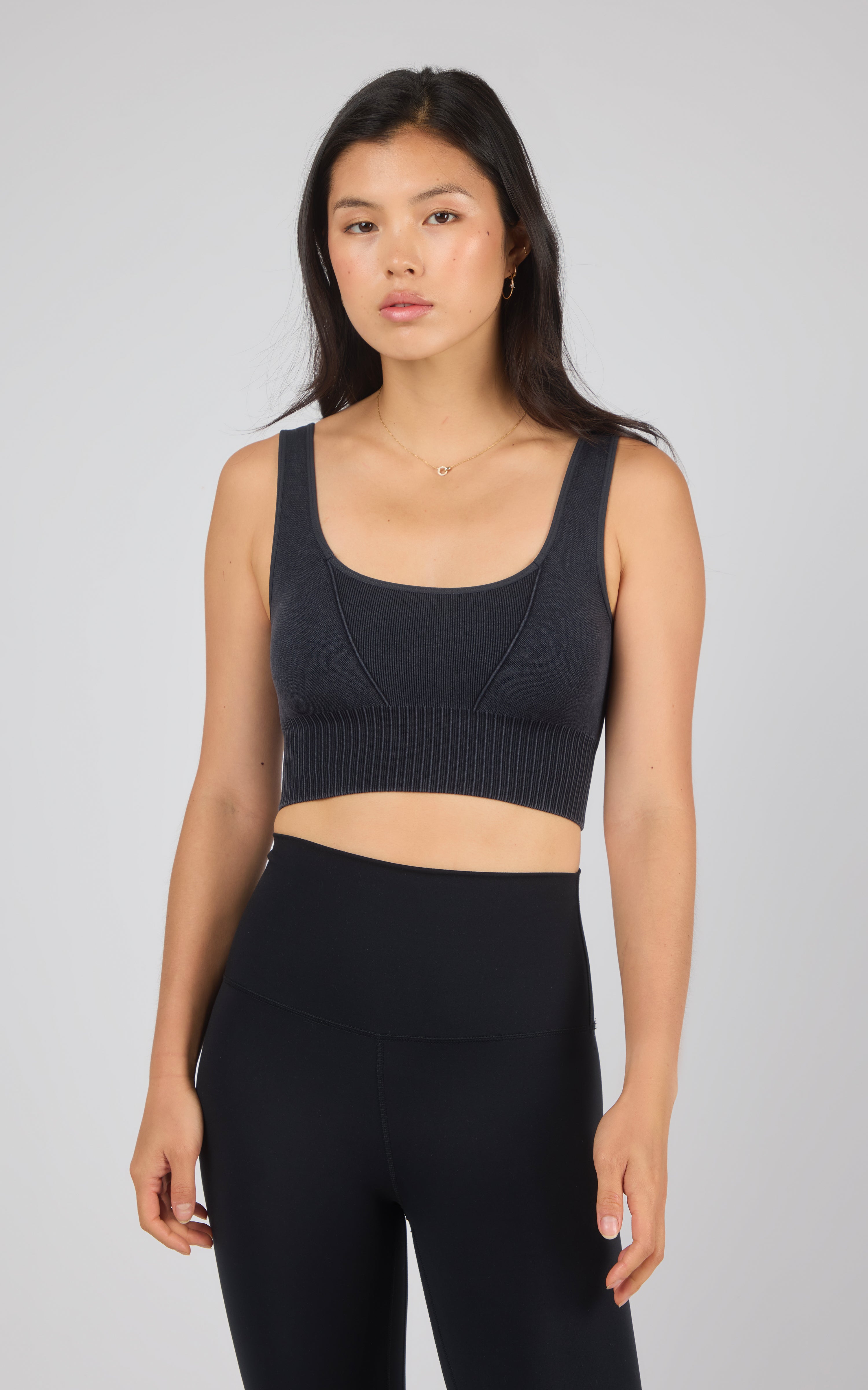 2 PK Stonewash Seamless Bra Tank - 90 Degree by Reflex