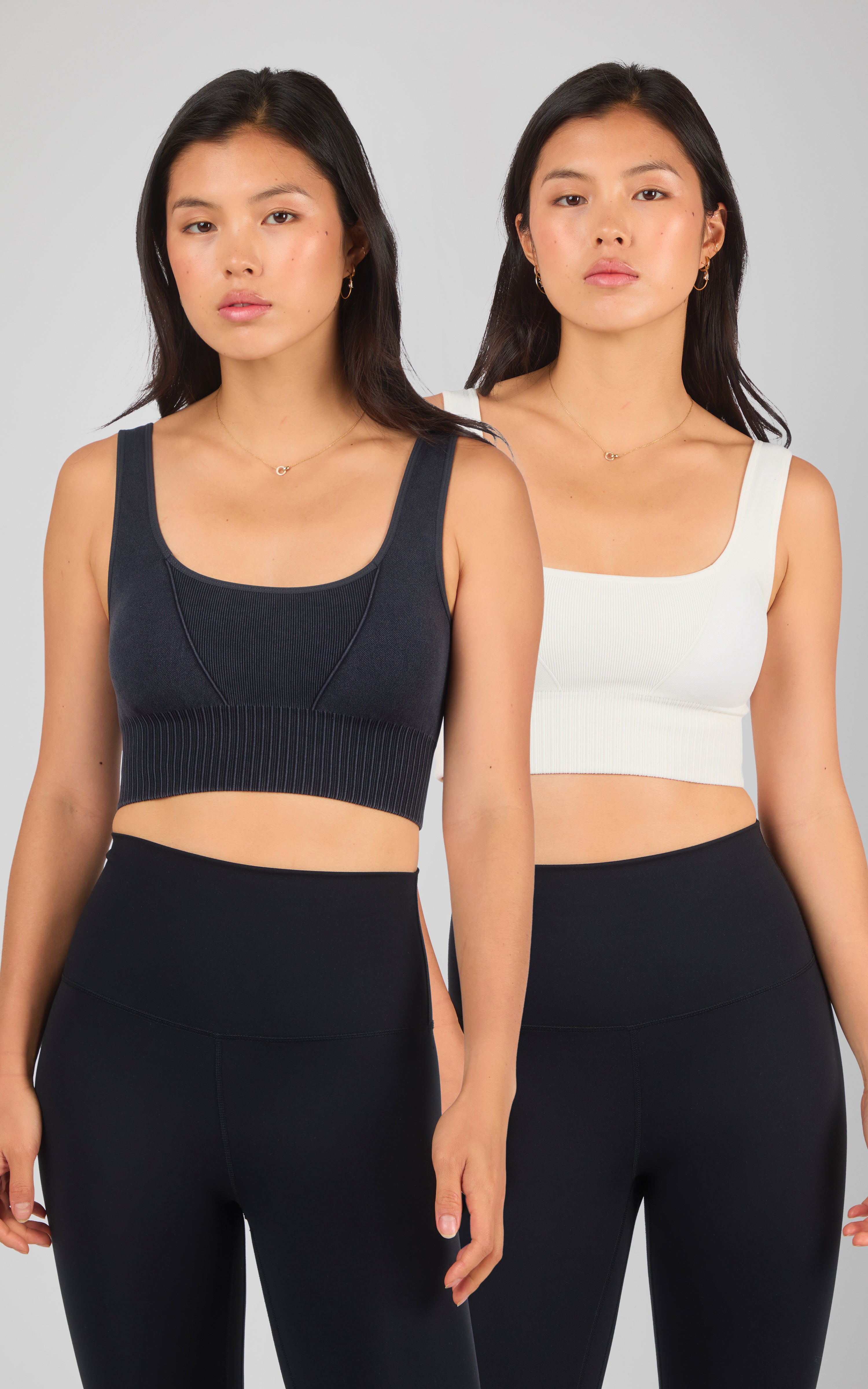 2 PK Stonewash Seamless Bra Tank - 90 Degree by Reflex