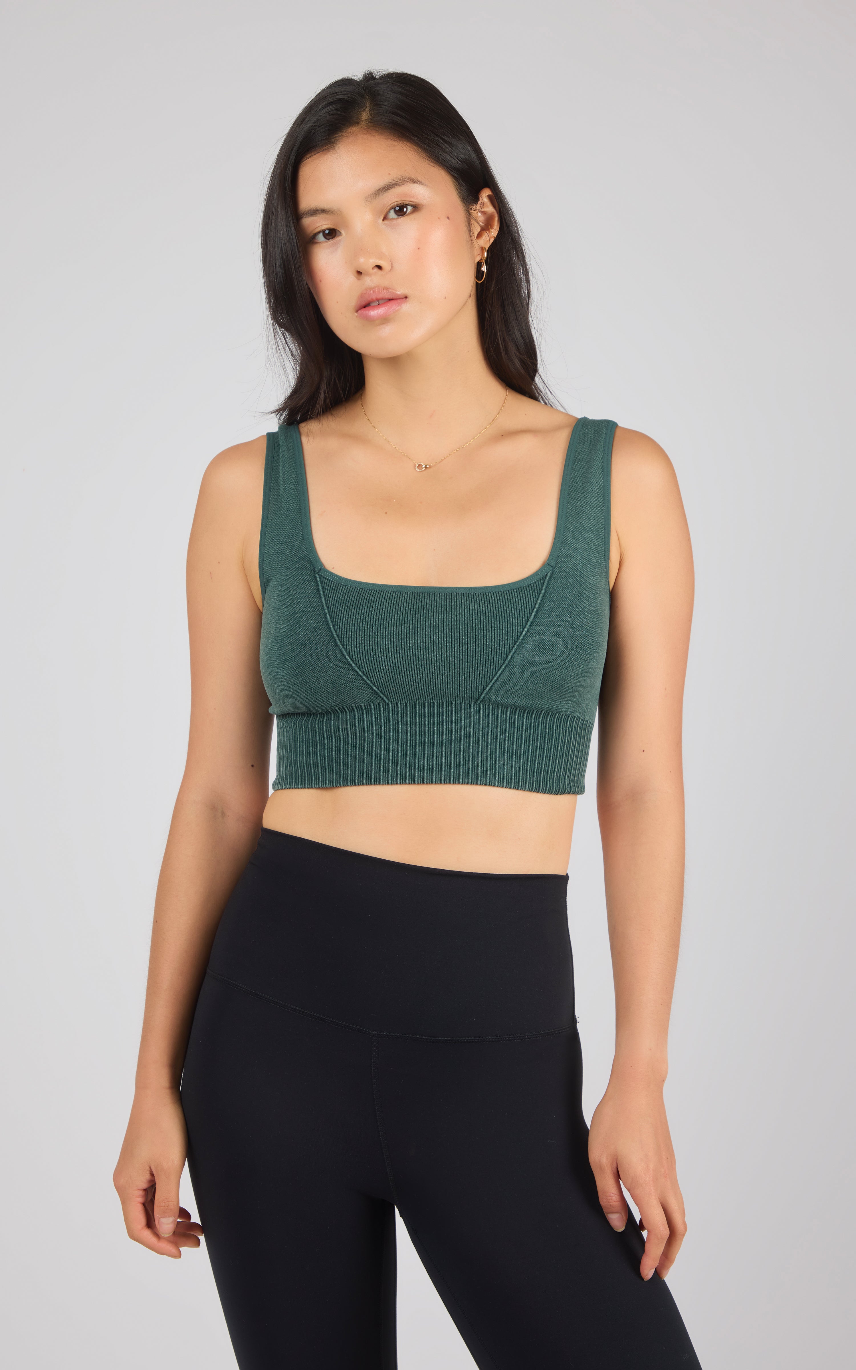 2 PK Stonewash Seamless Bra Tank - 90 Degree by Reflex